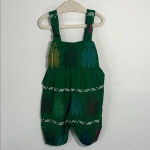 Mexico Handmade Patterned Kids Overalls
